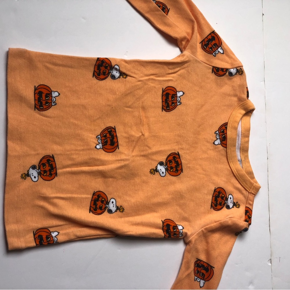Janie and Jack Boys Good Night Pajamas In PEANUTS™ Snoopy Pumpkin Size 18-24 M - Picture 4 of 8